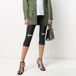 OFF-WHITE Cropped Leggings, Size 38, Authentic